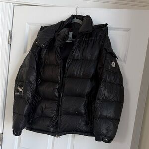 Moncler Shiny Black Down Jacket